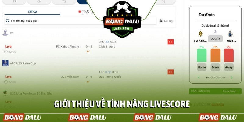 Giới thiệu về tính năng livescore